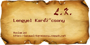 Lengyel Karácsony névjegykártya